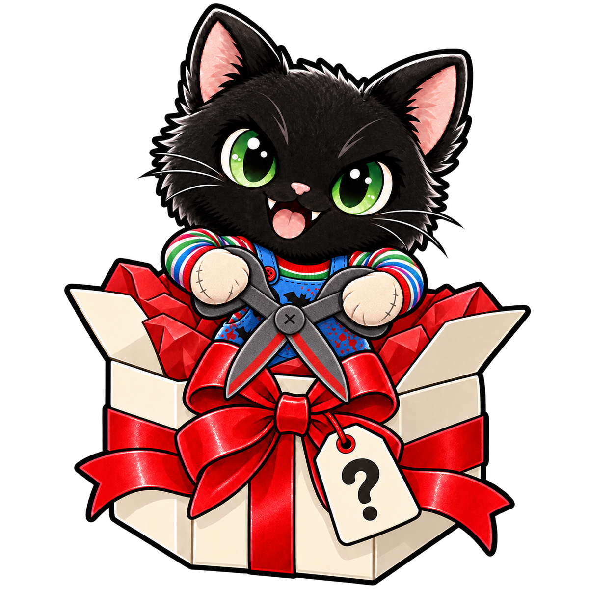 Purrfect Cutter — mystery gift — pet costume with joined soft cloth scissors